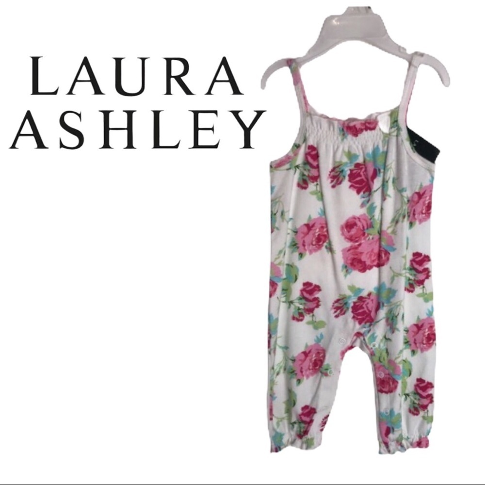 NWT Pink/White Floral Sleeveless Coverall
